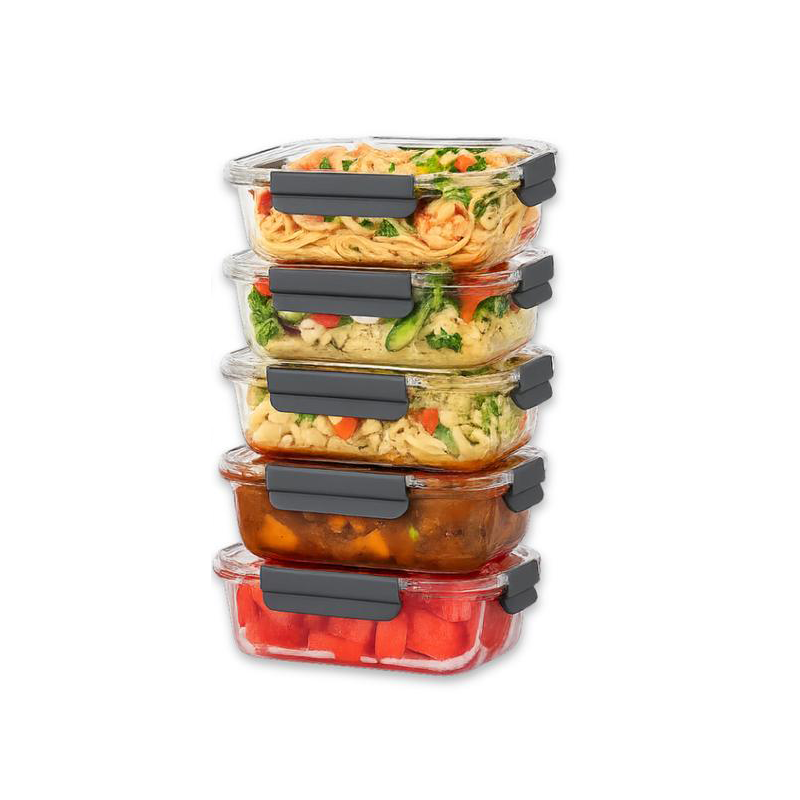 Premium Glass Food Storage Containers Set of 10 – BPA-Free Meal Prep Boxes with Airtight Leakproof Lids – Oven, Microwave, Freezer & Dishwasher Safe