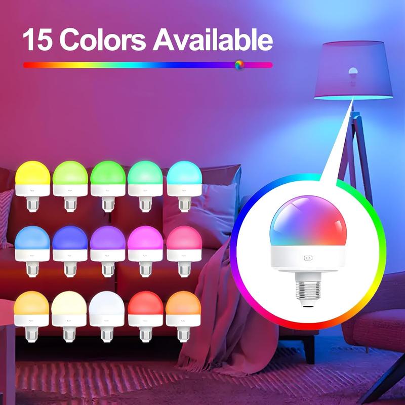 Wiederaufladbare kabellose LED-Wandlampen mit Fernbedienung – Keine Verkabelung, batteriebetriebene Wandleuchten, dimmbare RGB-Mehrfarbige Leuchtmittel für Schlafzimmer, Wohnzimmer & Flur