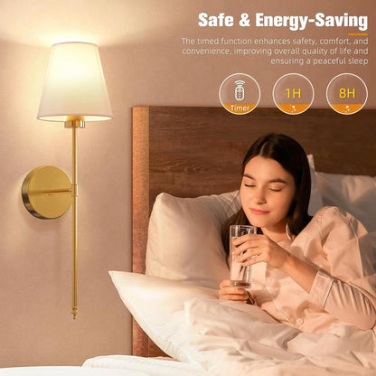 Wiederaufladbare kabellose LED-Wandlampen mit Fernbedienung – Keine Verkabelung, batteriebetriebene Wandleuchten, dimmbare RGB-Mehrfarbige Leuchtmittel für Schlafzimmer, Wohnzimmer & Flur